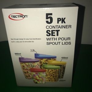 Tectron 5 Piece Container Set Brand New